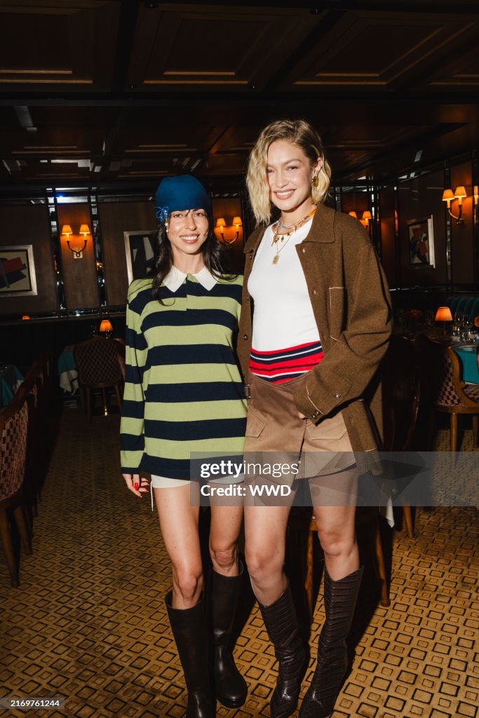 Fkdi Leah McCarthy and Gigi Hadid at the Gigi Hadid & Caviar Kaspia Dinner ...