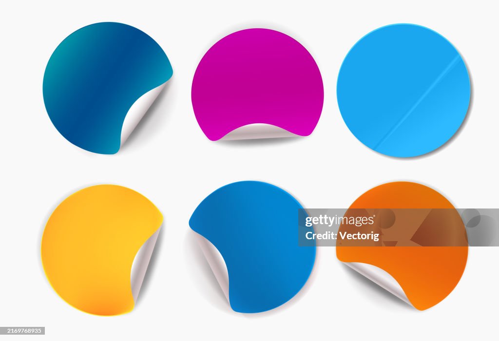 Sticker Template Rows Versatile Round Sticker And Label Mockups Highquality Editable ...