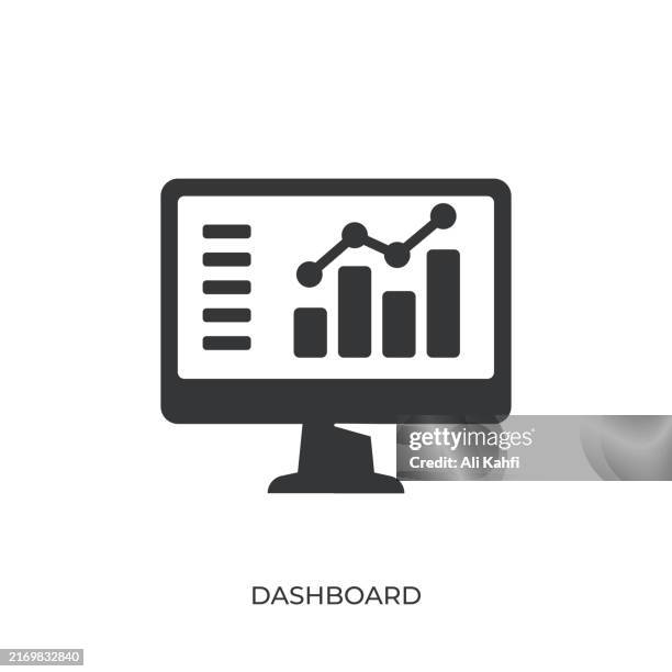 dashboard glyph solid icon. solid icon that can be applied anywhere, simple, pixel perfect and modern style - volatility chart stock illustrations