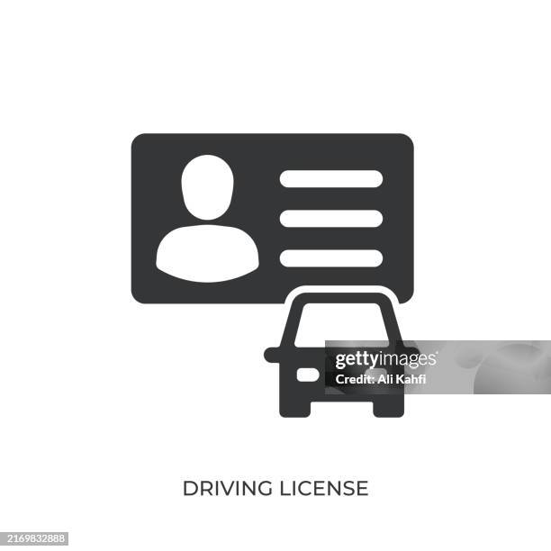 driving license glyph solid icon. solid icon that can be applied anywhere, simple, pixel perfect and modern style - inheritance stock illustrations