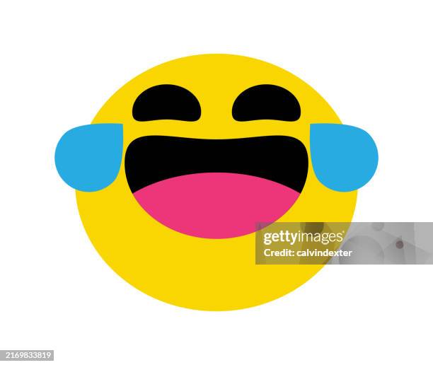 happy emoji - tears of joy stock illustrations