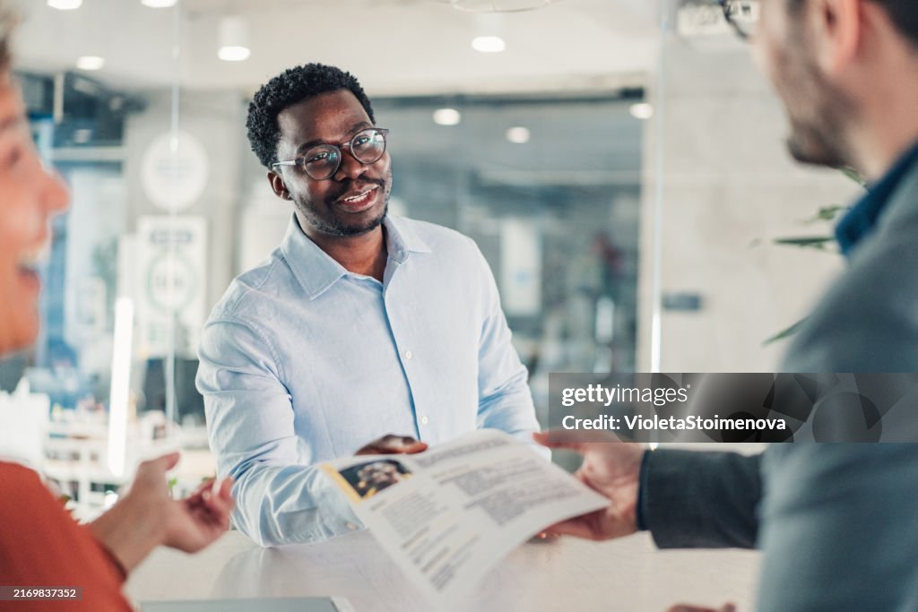 Job applicant having interview.