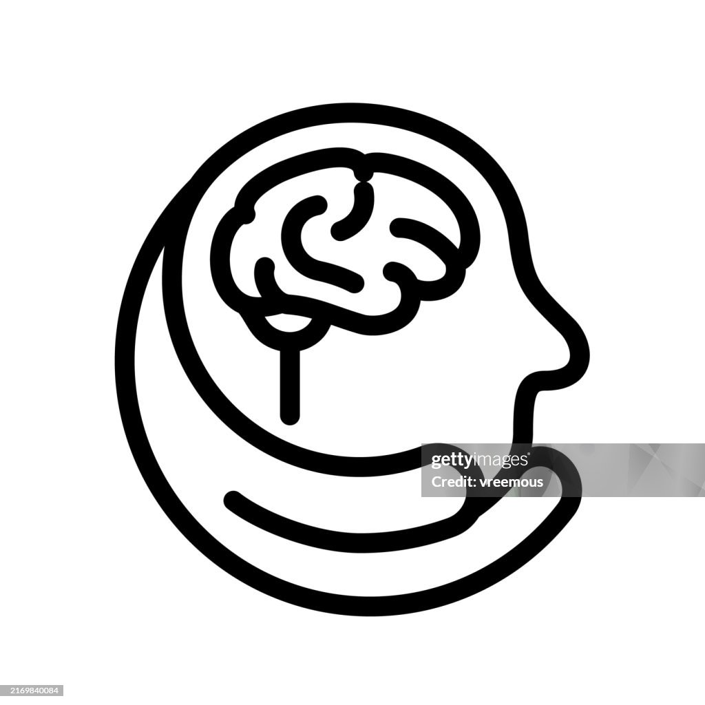 Mental Health Care and Brain Disease Symbol