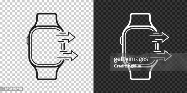 send from smartwatch. icon for design on blank background - cloud transparent stock illustrations