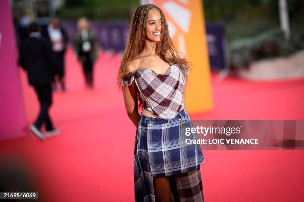 Film director and daughter of former US president Malia Ann Obama arrives to attend the opening ceremony of the 50th edition of the Deauville...