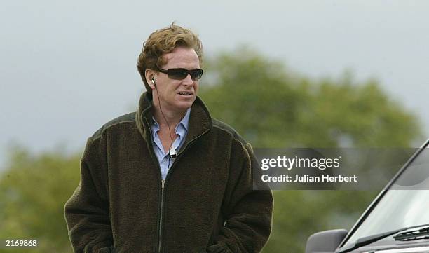 Major James Hewitt watches a semi final match of The Veuve Clicquot Cup between Dubai and Hildon Sport at The Cowdray Park Polo Club July 17, 2003...