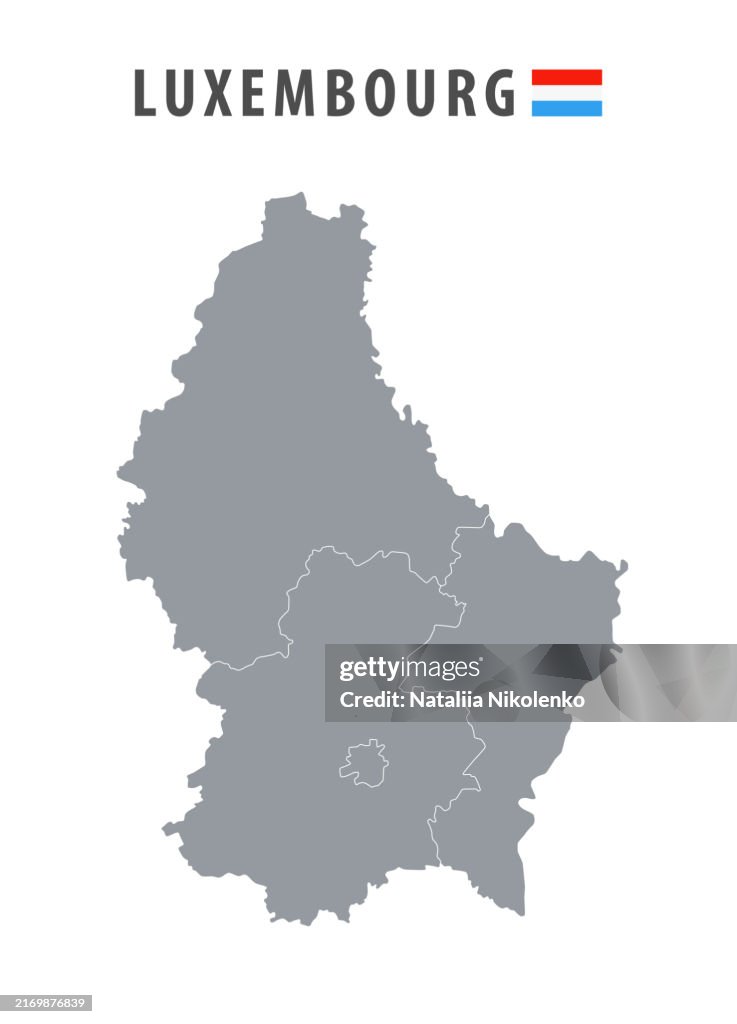Luxembourg - detailed map with country regions.