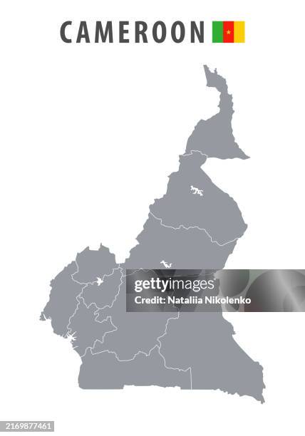 cameroon - detailed map with country regions. - cameroon stock illustrations