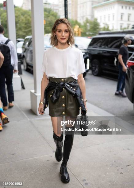 Olivia Palermo is seen arriving to the L'AGENCE presentation at The Plaza Hotel on September 06, 2024 in New York City.