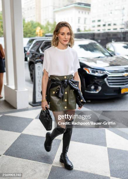 Olivia Palermo is seen arriving to the L'AGENCE presentation at The Plaza Hotel on September 06, 2024 in New York City.