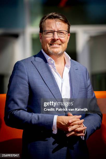 Prince Constantijn of The Netherlands opens the new faculty building of Mathematics and Natural Sciences from Leiden University on September 2, 2024...