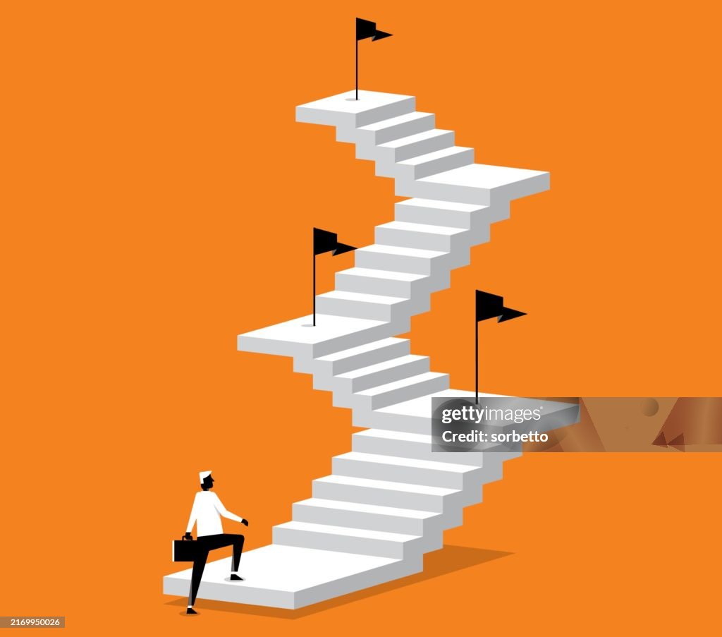 Ladder of Success - Businessman