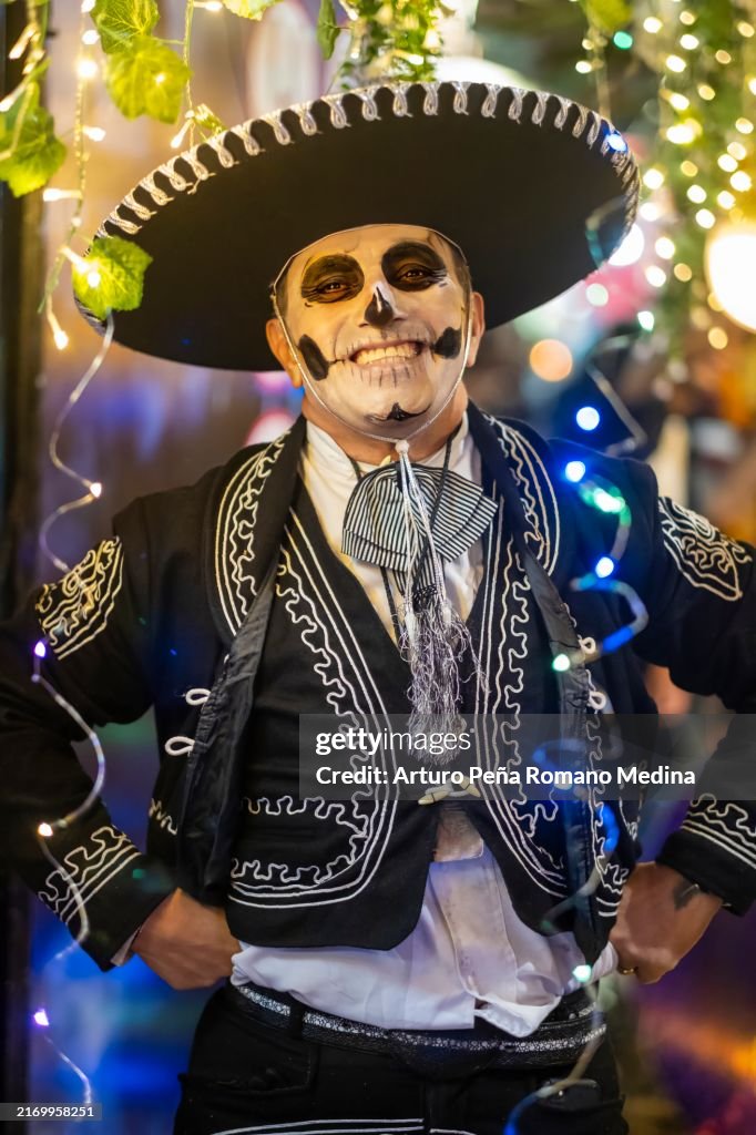 Happy Mexican Mariachi on the Day of the Dead