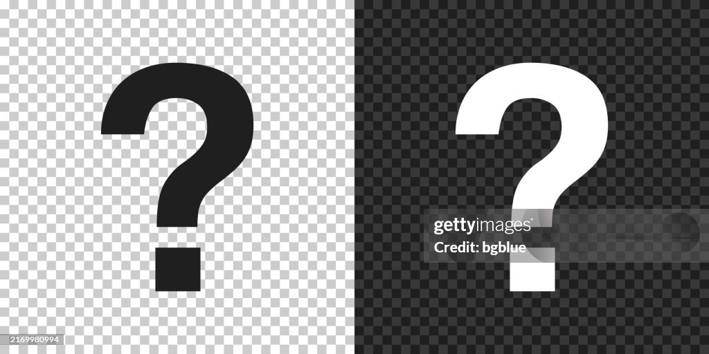 Question mark. Icon for design on blank background
