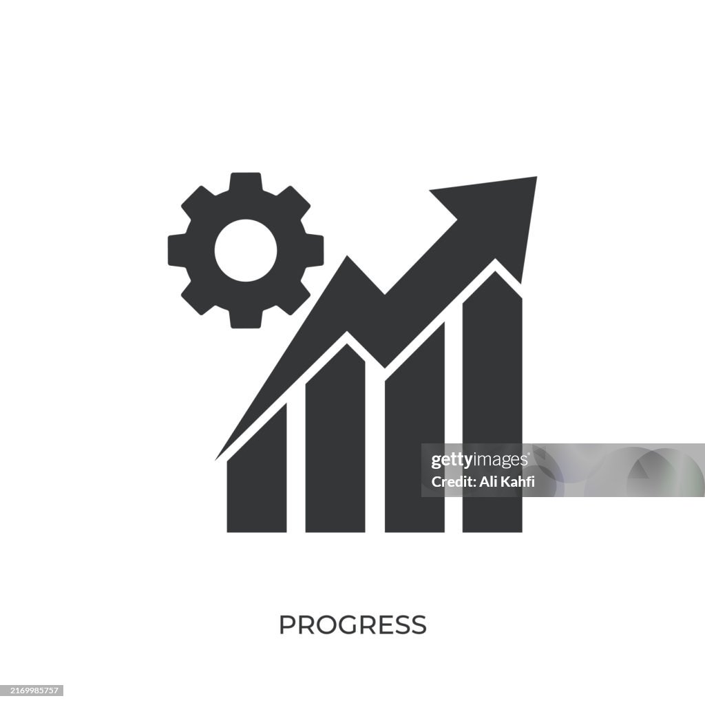 Progress glyph solid icon. Solid icon that can be applied anywhere, simple, pixel perfect and modern style