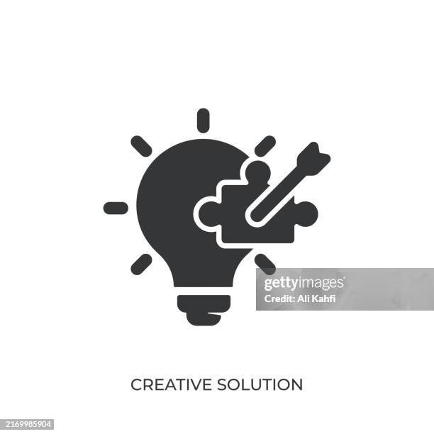 creative solution glyph solid icon. solid icon that can be applied anywhere, simple, pixel perfect and modern style - agile software development stock illustrations