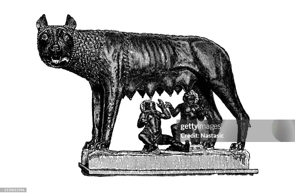 Romulus Founded Rome Capitoline Wolf Bronze Sculpture About The Mythology Of The Founding Of ...
