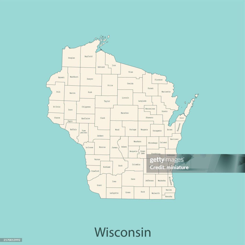 Wisconsin Map Wisconsin Map High-Res Vector Graphic - Getty Images