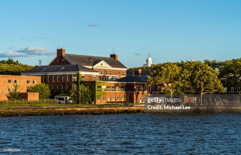 Sunset View of Governors Island in New York