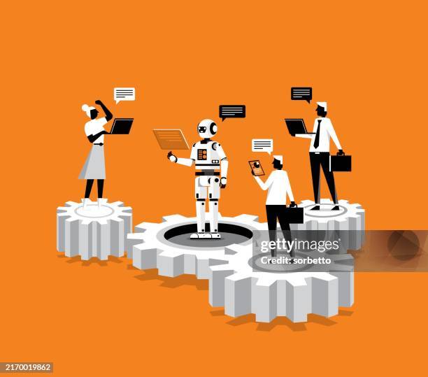 Teamwork Bot Teamwork Robot High-Res Vector Graphic - Getty Images