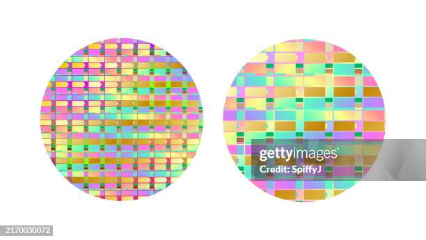 stockillustraties, clipart, cartoons en iconen met silicon wafer - semiconductor