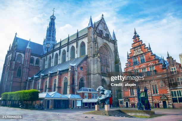 saint bavo church in haarlem - haarlem stock pictures, royalty-free photos & images