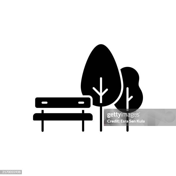 public park solid icon design. suitable for infographics, web pages, mobile apps, ui, ux, and gui design. - solid stock illustrations