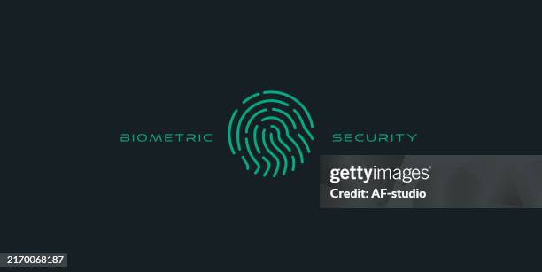 fingerprint, security, password acces - computer message stock illustrations