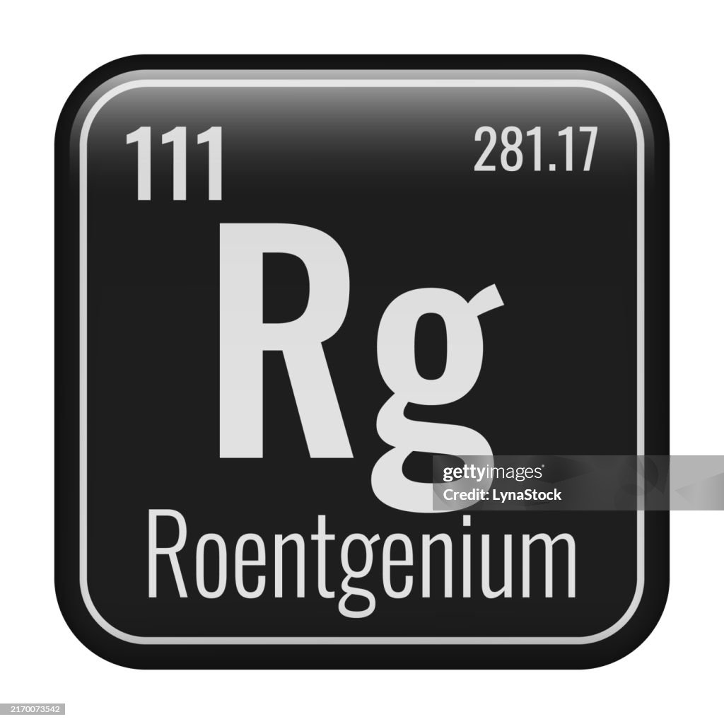 Roentegenium Roentgenium Symbol Chemical Element Of The Periodic Table Vector ...