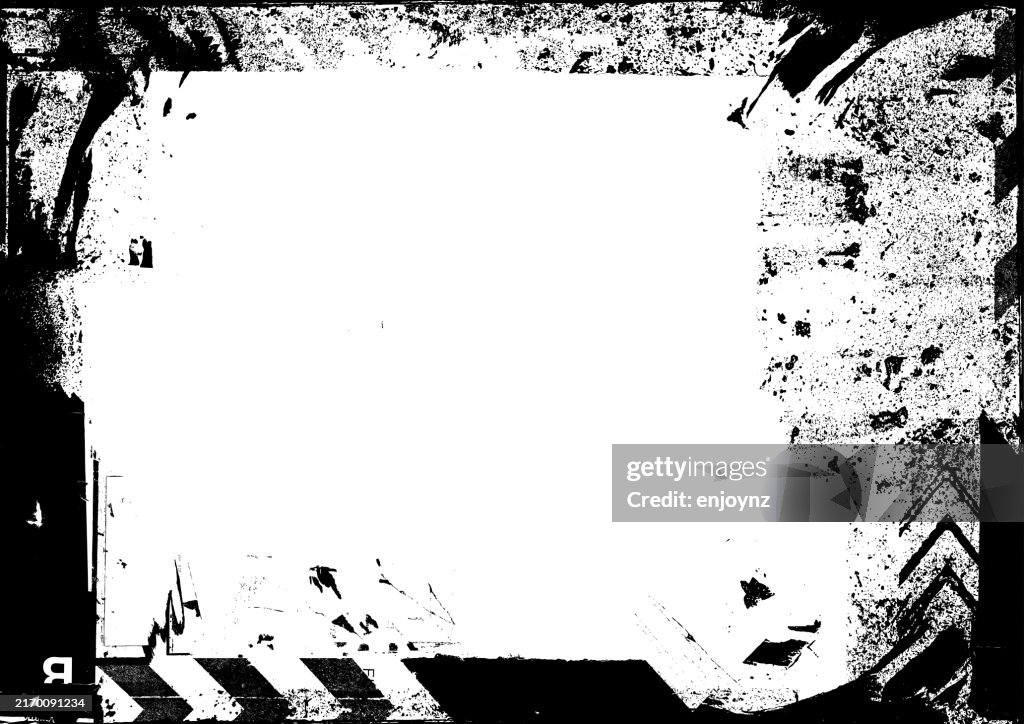 Grunge textured frame vector illustration border