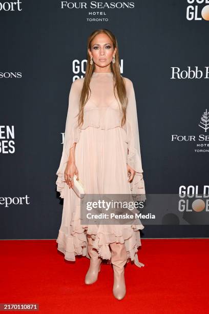 Jennifer Lopez at "The Road to the Golden Globes Party" held at the Four Seasons Hotel Toronto at the Toronto International Film Festival 2024 on...
