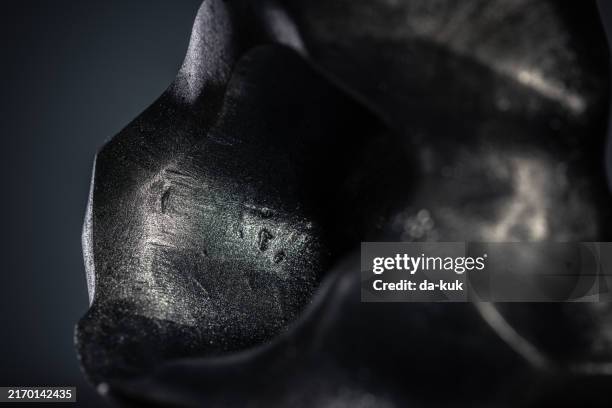 abstract metallic shape background. frozen metal liquid - titanium stock pictures, royalty-free photos & images