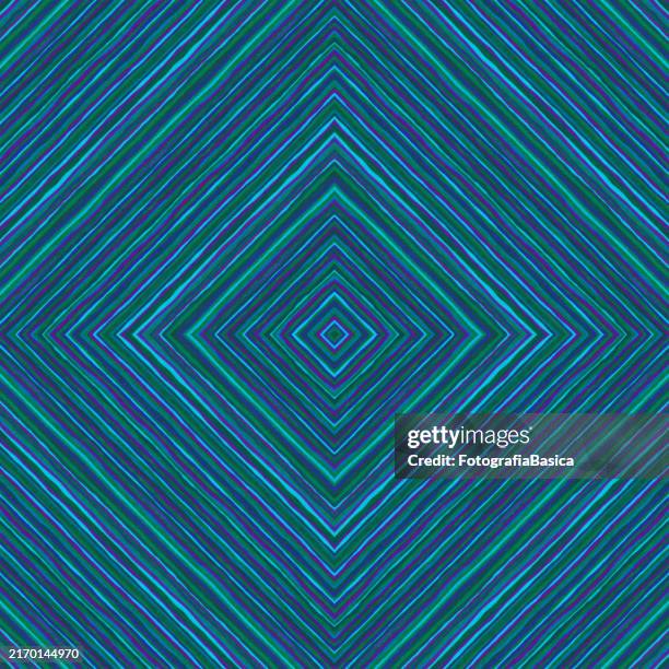 concentric rhombuses pattern - multiple perspectives stock illustrations