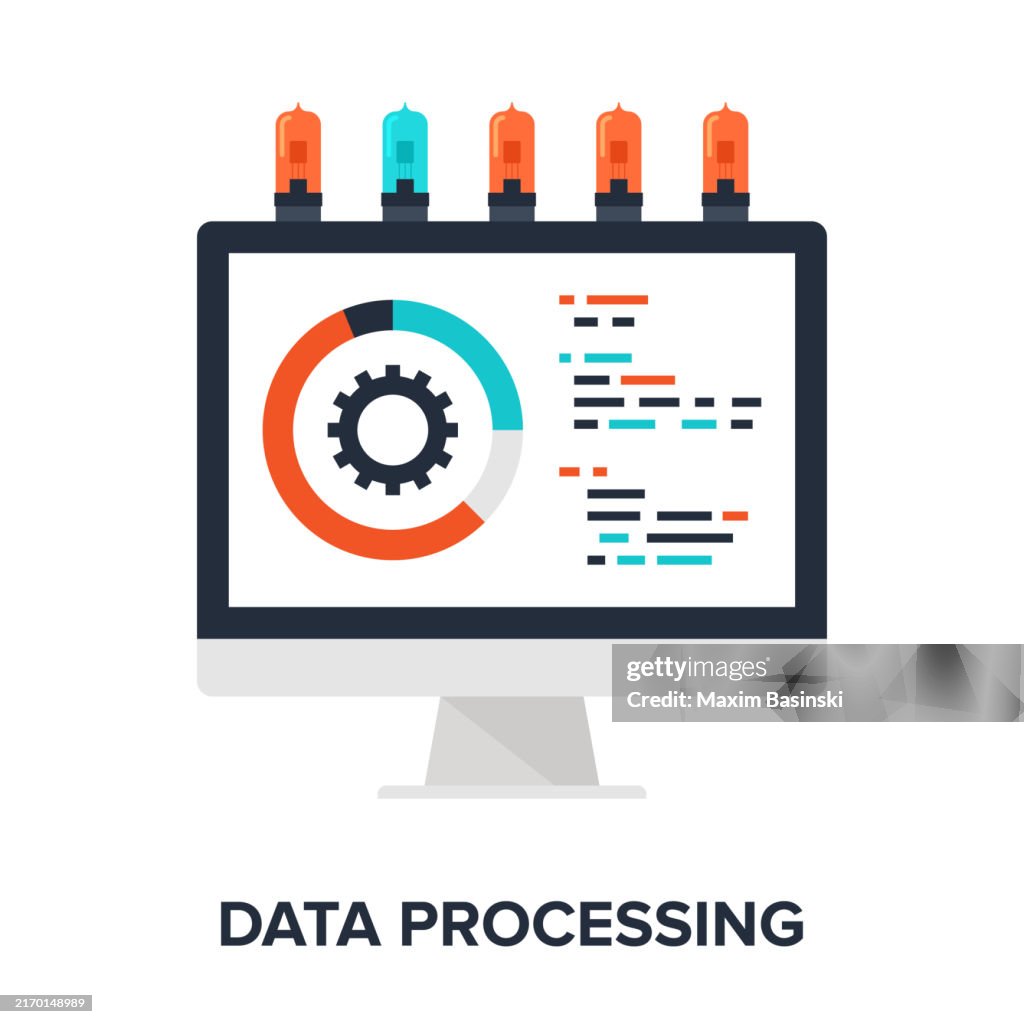 Data Processing High-Res Vector Graphic - Getty Images