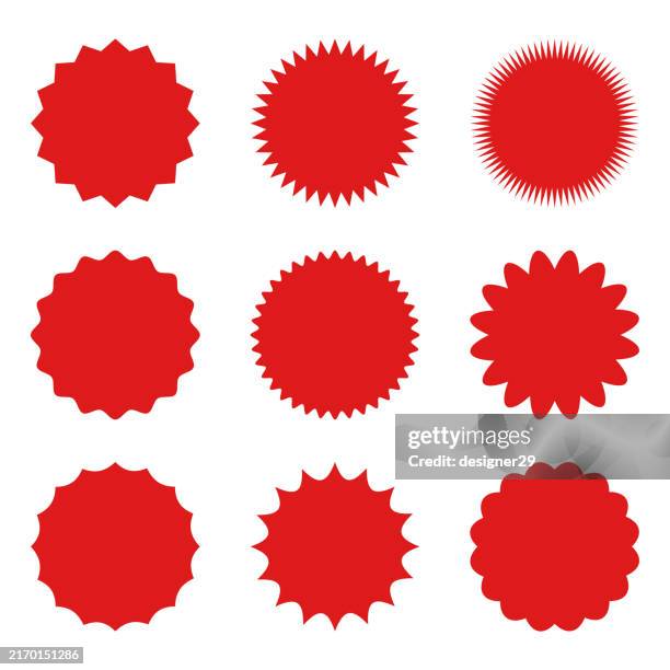 label, badge or price tag vector set - sticker stock illustrations