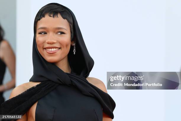 Canadian actress Taylor Russell at the 81 Venice International Film Festival 2024. Queer Red Carpet. Venice , September 3rd, 2024