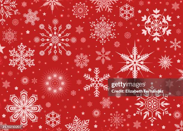 festive snowflake pattern - christmas snowflake pattern stock pictures, royalty-free photos & images