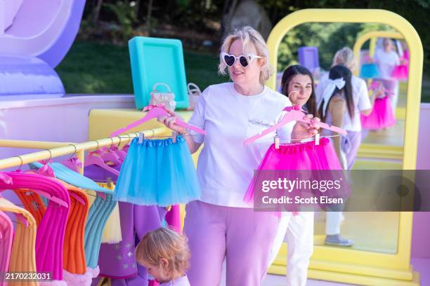Rebel Wilson visits Polly Pocket's Airbnb in Littleton on September 04, 2024 in Littleton, Massachusetts.
