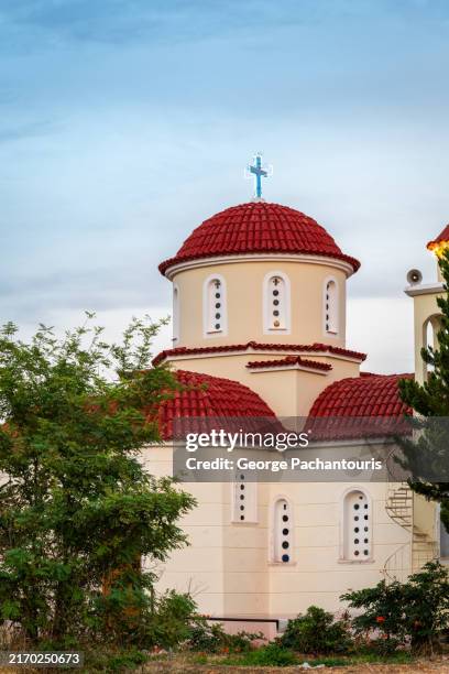 typical greek orthodox church - greek orthodox stock pictures, royalty-free photos & images