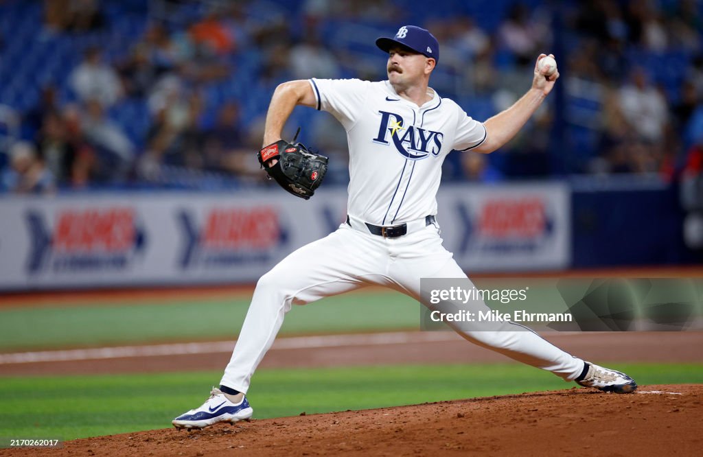 Tyler Alexander Rays Tyler Alexander of the Tampa Bay Rays pitches in the third inning ...