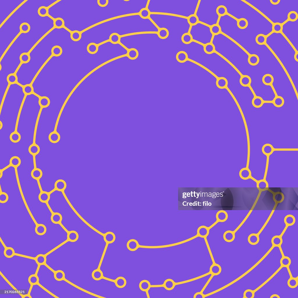 Artificial Intelligence Circle Circuit Network Background Lines High ...