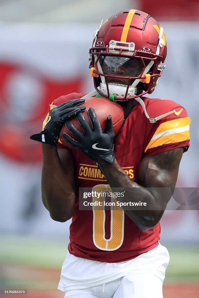 Mike Commanders Washington Commanders Defensive Back Mike Sainristil catches a punt ...