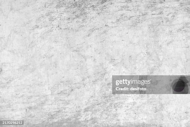 ilustrações de stock, clip art, desenhos animados e ícones de light gray gradient coloured textured effect cracked old faded messy dirty blank empty plain horizontal scratched grayscale vector backgrounds with smudged abstract grunge rocky texture like stained plastered whitewashed wall - escala de cinzentos