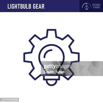 Lightbulb Gear Icon - Innovation, Kreativität, Technologie, Problemlösung, Effizienz Lightbulb Gear Icon - Innovation, Kreativität, Technologie, Problemlösung, Effizienz