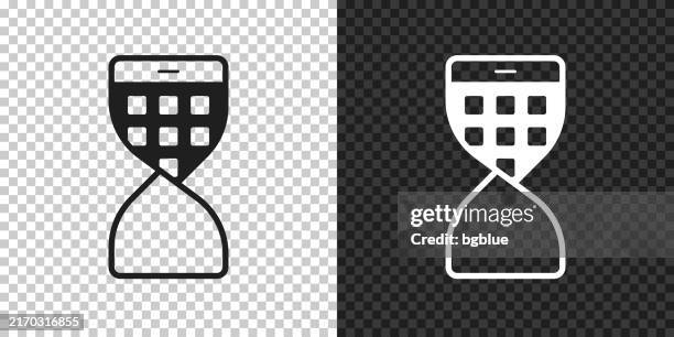 flexible smartphone. icon for design on blank background - behind computer screen stock illustrations
