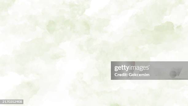 stockillustraties, clipart, cartoons en iconen met green paper texture background, 4k resolution. border of hues of green paint splashing droplets. watercolor strokes design element. green hand painted abstract texture. - met de hand ingekleurd