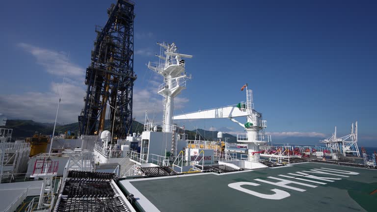 Chikyu Rig 14 Chikyu Deep Sea Drilling Vessel Media Tour Stock Videos, Footage ...
