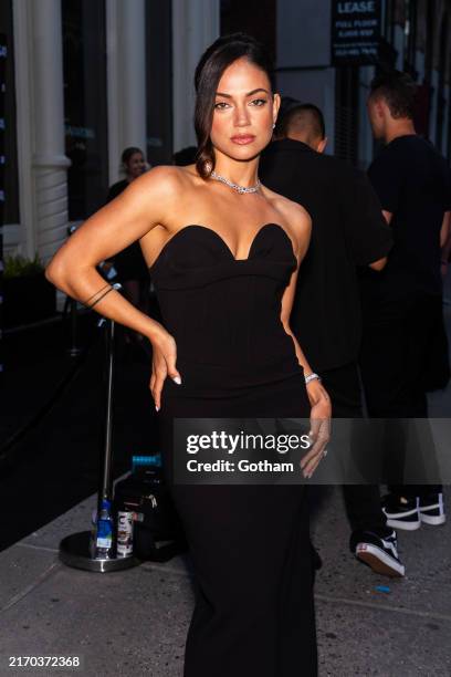 Inanna Sarkis attends the LuisaViaRoma store opening in NoHo on September 04, 2024 in New York City.