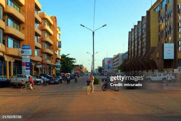 kwame nkrumah avenue, ouagadougou, burkina faso - ouagadougou stock pictures, royalty-free photos & images