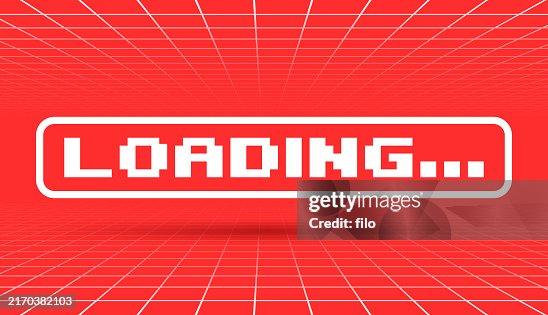 Loading Retro Video Game Grid Background High-Res Vector Graphic ...